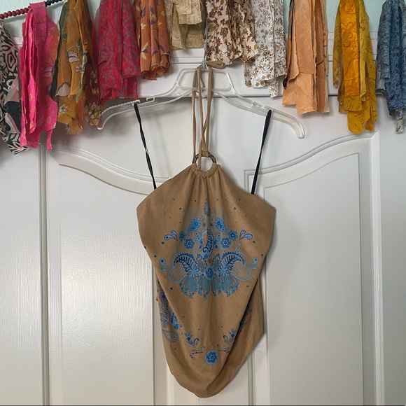 Vintage Y2K Suede Tie Halter - Picture 6 of 8